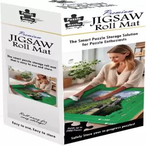 퍼즐 마스터 프리미엄 컷 직소 매트 라지 그린 펠트 롤업 2000피스 107 x 75cm