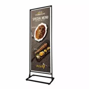 입간판 아이언배너 흑색 양면인쇄 철제입간판 포스터광고거치대