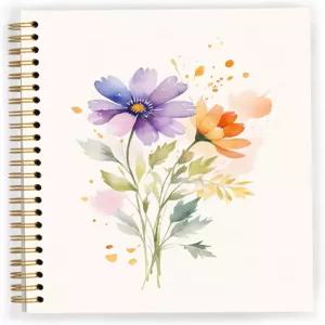 JWVK 빈티지 야생화 식물 노트 03 러스틱 스프링 플로럴 코티지코어 직장인 학교 학생 교사용 저널
