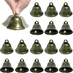 크리스마스 장식을 위한 16개의 공예 종 1.7인치 X 1.5인치 작은 황동 빈티지 윈드 차임 하우스 브레이킹