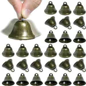 크리스마스 장식을 위한 24개의 공예품 종 1.7인치 X 1.5인치 작은 황동 빈티지 윈드 차임 하우스 브레이킹