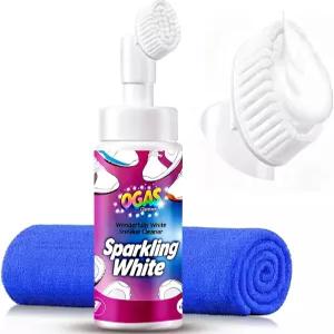 TIEDXIOY 워터프리 스니커즈 클리너 트레이너 신발 테니스 러닝 골프 PU 캔버스 고무 등을 위한 흰색