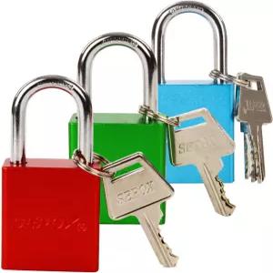 SEPOX 트리니티 야외 자물쇠 키-유사 방수 솔리드 알루미늄 1.5인치 38mm 견고한 3개의 RGB 잠금장치와