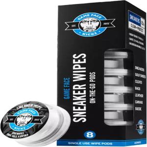게임 페이스 스니커즈 클리너 이동 중 신발 클리닝 물티슈 어디서나 가죽 나일론 캔버스 등에 사용하기