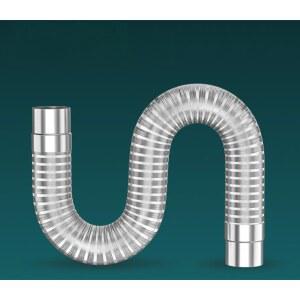 기름보일러연통 가스관 연도 12CM 연통 배연 파이프 자바라 배기 연장 2M 배기통