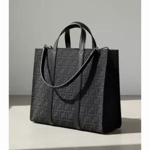펜디 FENDI FF 패브릭 쇼퍼백 토트백 7VA390 AG0M F0NPN