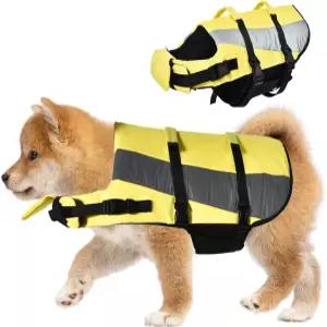 소형견용 구명조끼 구조 손잡이와 조절 가능한 스트랩이 있는 반사 수영 및 보트 안전 조끼