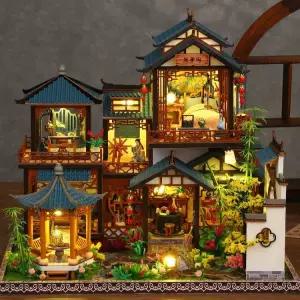 3d 미니어처 하우스 조립 정원 피규어 모형 목조 성인 건축