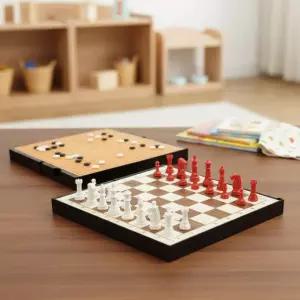 명인랜드 자석식 체스 장기 접이식 테이블 양면게임판 폴더형 휴대용 (소형 M-159)