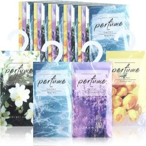 서랍 및 옷장용 대형 걸이 탈취제 공기 청정기 24개 향 주머니 오래 지속되는 라벤더 가방 재스민 웨이브