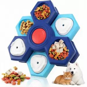 개 슬로우 피더 인터랙티브 사료 퍼즐 장난감 고양이를 위한 간식 미로 게임 정신 자극 및 지루함 조절