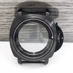 호환 NH35 블랙 시계 케이스 40MM 사파이어 크리스탈 케이스 5ATM NH35 NH36 4R36 칼리버 28.5mm 다이얼에