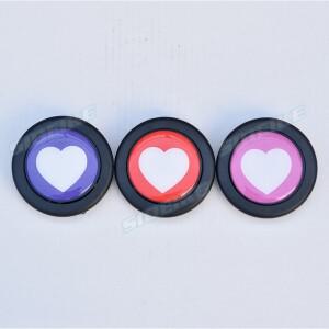 JDM 개조 자동차 스타일링 레이싱 카 핸들 경적 버튼, 하트 커버