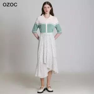 밴딩 러플 플라워 스커트