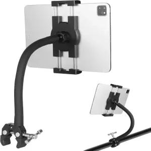 러닝머신/엘립틱/스핀 바이크/펠로톤/실내 사이클용 미프코 태블릿 홀더 구스넥 암 슈퍼 크랩 클램프