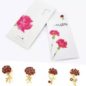 핑크 골드 카네이션 브로치 용돈 봉투 세트 어버이날 부모님 감사 선물 꽃
