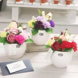 고마운 마음 비누꽃 카네이션 화분 어버이날 부모님 감사 선물 꽃 장식 소품