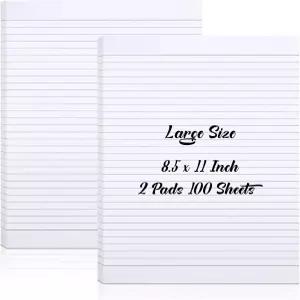 신로드 2 패드 100매 대형 흰색 안감 스티커 메모 8.5 x 11인치 셀프 스틱 홈 오피스 용품 학교 선물