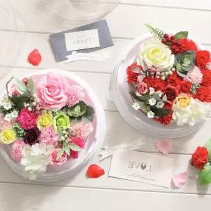 카네이션 원형 케이크 용돈 봉투 포함 어버이날 부모님 생신 이벤트 선물