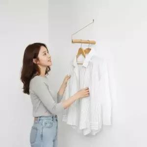 [SBD] 우드 옷걸이 스텐 공간절약형 행거 벽걸이형 22X21cm 거치대