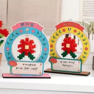 디폼 블록 카네이션 감사패 만들기 DIY 어린이집 유치원 어버이날 선물