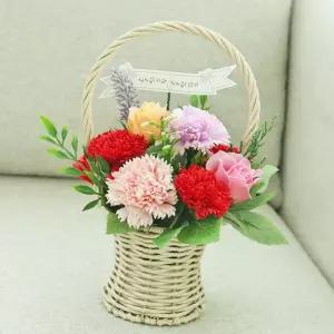 비너스 카네이션 바구니 어버이날 부모님 감사 선물 꽃바구니 장식 소품