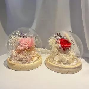 원형 프리저브드 카네이션 무드등 어버이날 스승의날 부모님 선물 조명 소품