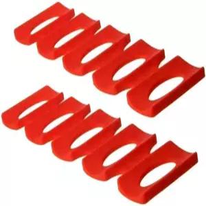 Ucity 2 PCS 레드 실리콘 와인 스태커 접이식 냉장고 홀더 주방 캐비닛 선반 보관용 맥주 캔 라커 병