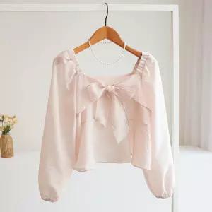 [잇수다] 프밍스 리본 퍼프 투웨이 오프숄더 블라우스