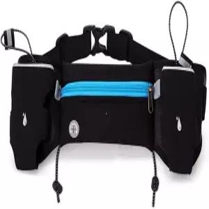 JSEIAJB 마라톤 조깅 사이클링 러닝 하이드레이션 벨트 허리 가방 파우치 패니 팩 휴대폰 홀더 250ml 물병D