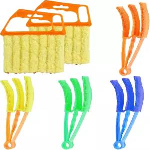 LZJPECES 6개 창문 베네치아 블라인드 청소기 더스터 도구 셔터 청소용 극세사 손가락 브러시 에어컨 나무