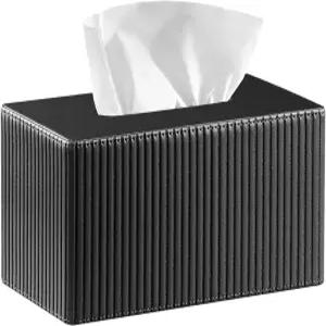 바닥 벨트가 있는 직사각형 팬지 대형 티슈 박스 커버 230개의 리넥스 욕실 세면대 침실 사무실 홈 데코용