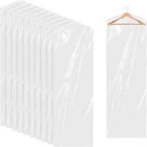 10개 드라이클리너 백 비닐 클리어 드레스 71인치 롱 클리닝 옷 걸이용 의류 정장 가운 댄스 코스튬