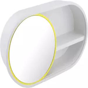 밀리스텐 화장품 보관 랙 벽걸이 메이크업 박스 미러 욕실 배니티 선디스 홀더용 옐로우 홈 스킨케어