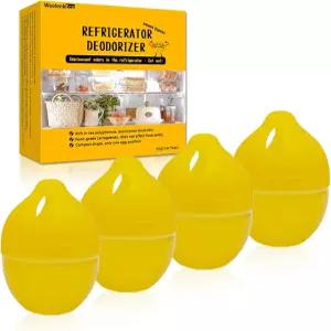 웰렌크에코 냉장고 탈취제 베이킹 소다보다 더 효과적이며 고집스러운 냄새를 제거하고 천연 젤4개/레몬 맛