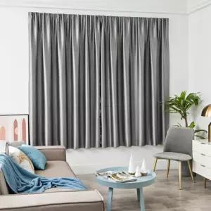 무타공 붙이는 3중 암막커튼 거실 베란다 햇빛차단 커튼 4size 4color