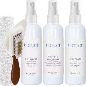UGTUGT 신발 클리너 키트 포함된 워터프롭 브러시 및 클리닝 타월이 케어 먼지 제거 스웨이드 누벅