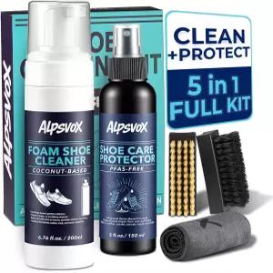 슈 클리너 6.76온스 폼 및 5온스 프로텍터 가 포함된 스니커즈 키트 흰색 신발 가죽 메쉬 니트 캔버스