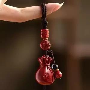 재물운 복주머니 열쇠고리 행운 부적 가방 키링