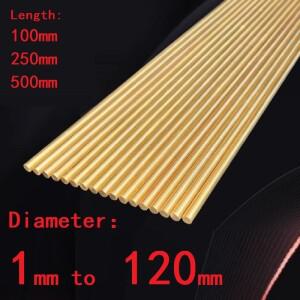 황동 원형 바 막대 1mm에서 120mm 길이