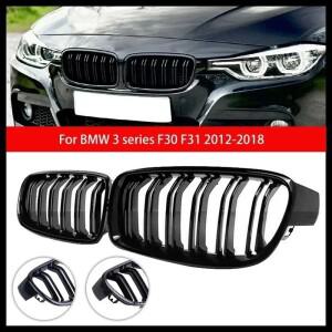 BMW 3 시리즈 F30 그릴 2012 액세서리, F31 프론트 블랙 탄소 섬유, iDual Line 키드니 320i 328