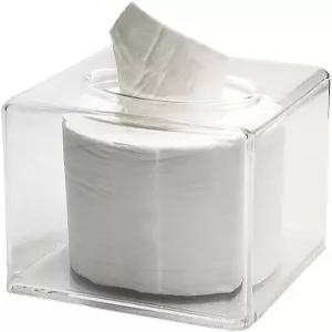 사각 투명 아크릴 티슈 박스 커버 대형 욕실용 페이셜 냅킨 홀더 욕실 주방 및 자동차용 테이블 건조기