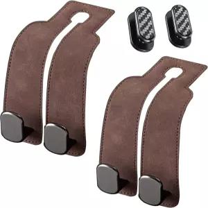 가방과 위한 귀여운 자동차 후크 헤드레스트 카시트 지갑 2 in 1 백 정리 액세서리를 2PCS브라운