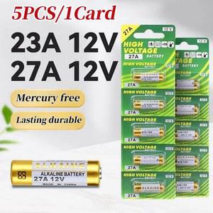 호환 5PCS 23A 27A 12V 건식 알카라인 배터리 A27 배터리 27AE 27MN A2 L828 K27A 원격 제어 게임 패드 손전등 초인종 완구