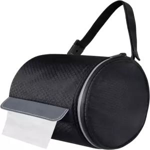 걸이식 화장지 홀더 방수 티슈 고양이 방지 롤 종이 케이스 커버 벽차 캠핑 텐트 홈 오피스 블랙 허니콤용