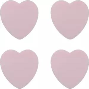 SOWAKA 4팩 200개 스티커 메모 패드 7.2 x 7.2cm 하트 모양 투명 글리터 방수 셀프 접착 지수 사무실 홈