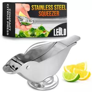 붓기가 있는 버드 레몬 스퀴저 수동 시트러스 주스기 라임용 핸드헬드 과일 프레스 스테인리스 스틸