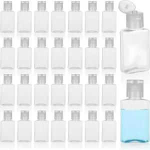 100개의 1온스 여행용 병 - 플립 캡이 있는 손 소독제 미니 투명 샤워 젤 페이스 크림 바디 로션을 위한