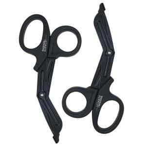 [미국배송] 매디슨 서플라이 의료용 가위 EMT 및 외상 가위 - 7.5인치 붕대 스테인리스 스틸 응급 구조대원 간호사 의사를 위한 불소 코팅 칼날(2팩 검은색)