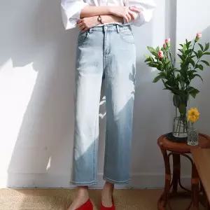 여자 캣워싱 9부 세미배기핏 SS 백밴딩 청바지